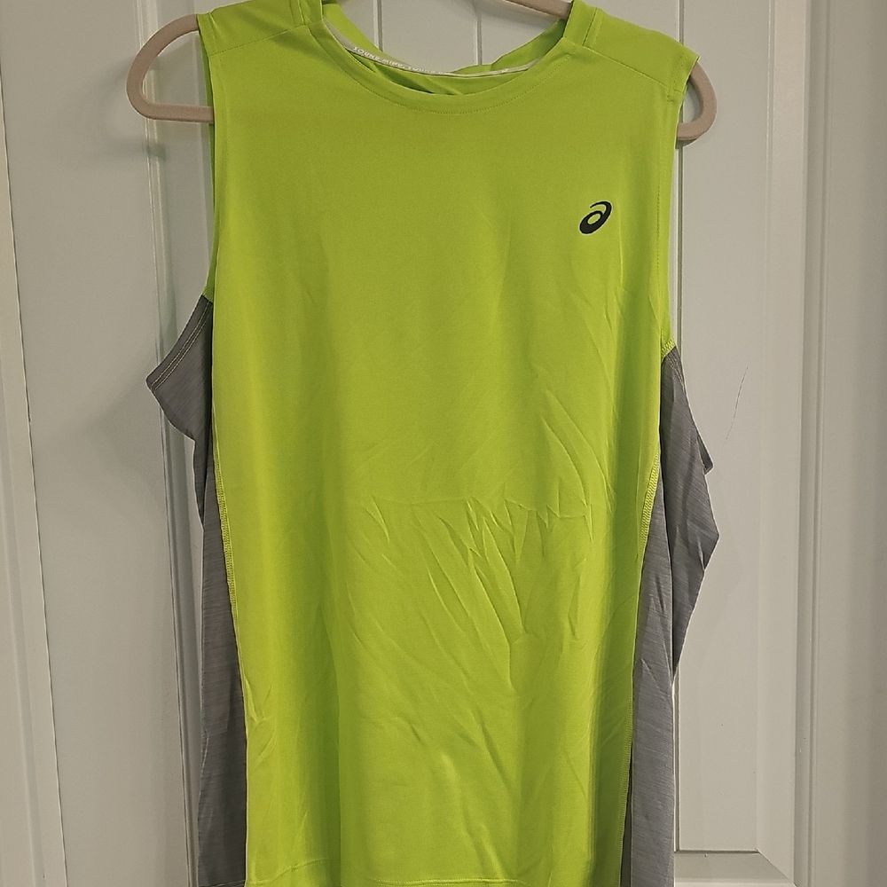 Asics Lime Green and Gray Sleeveless Top